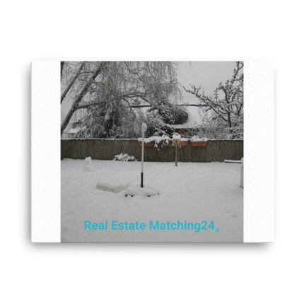 Winter Wonderland Thin canvas with realestatematching24 without key Logo