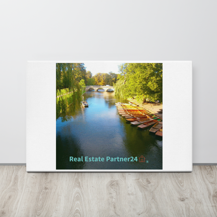 Beautiful Nature Thin canvas with realestatepartner24 with house Logo