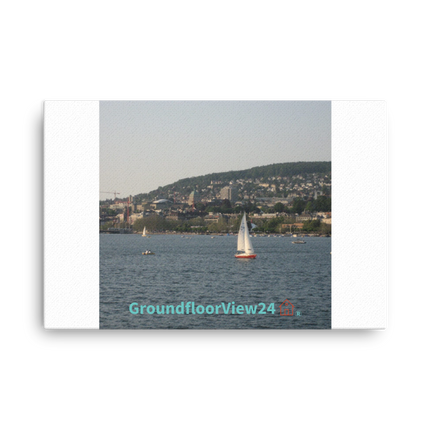 Beautiful River & Hills Sinari Thin canvas with groundfloorview24 with House Logo