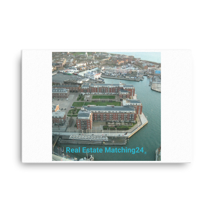 Nice City Thin canvas with realestatematching24 without key Logo