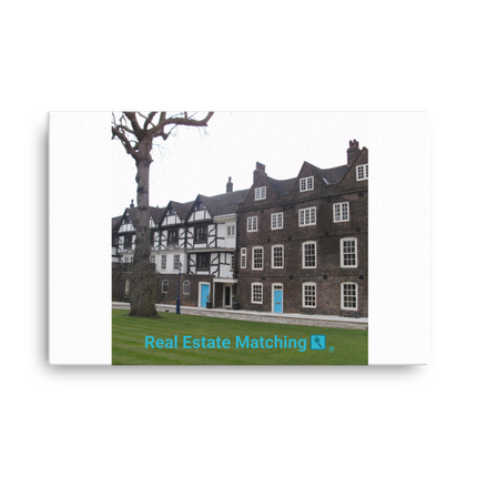 Beautiful Palace Thin canvas with realestatematching with key Logo