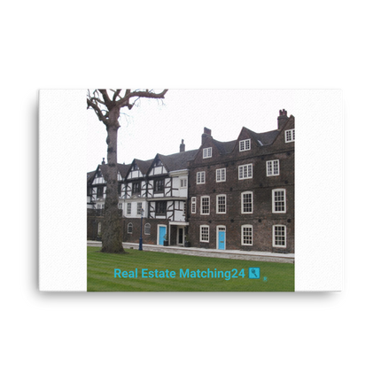 Beautiful Palace Thin canvas with realestatematching24 with key Logo