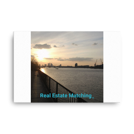 Awesome River View Thin canvas with realestatematching without key Logo