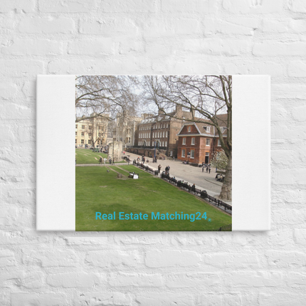 Beautiful Park Thin canvas with realestatematching24 without key Logo