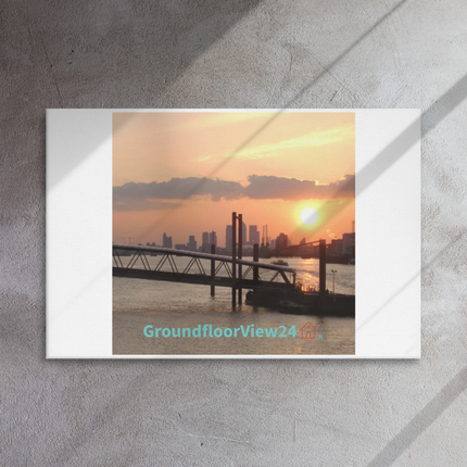 Evening Glow Thin canvas with GroundfloorView24 with House Logo