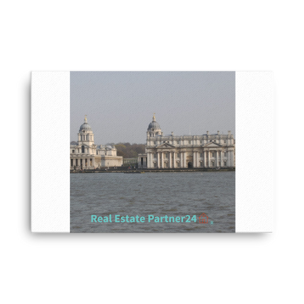 Riverside Beauty Thin canvas with realestatepartner24 with house Logo
