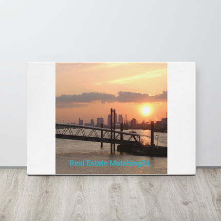 Evening Glow Thin canvas with realestatematching24 without key Logo