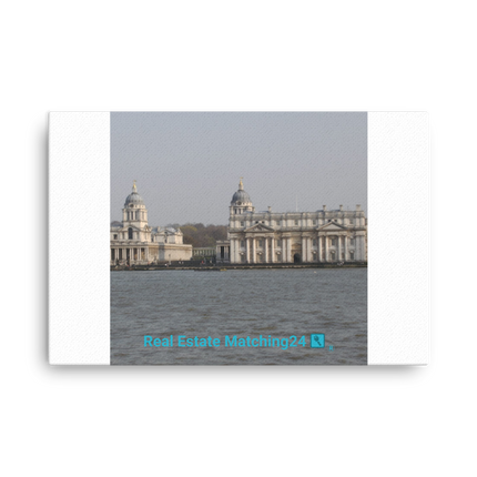Riverside Beauty Thin canvas with realestatematching24 with key Logo