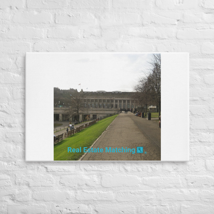 Majestic Palace Thin canvas with realestatematching with key Logo