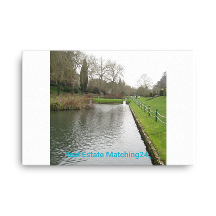 Lakeside Beauty Thin canvas with realestatematching24 without key Logo