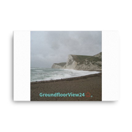 Waves and Sand Thin canvas with groundfloorview24 with House Logo