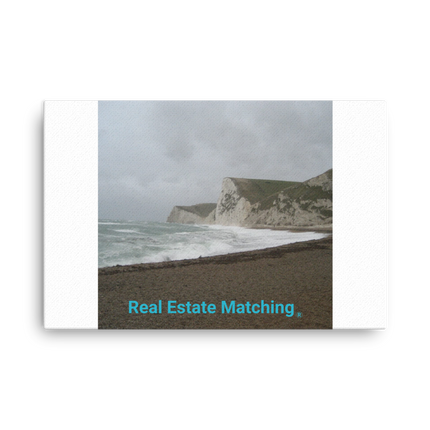 Waves and Sand Thin canvas with realestatematching without key Logo