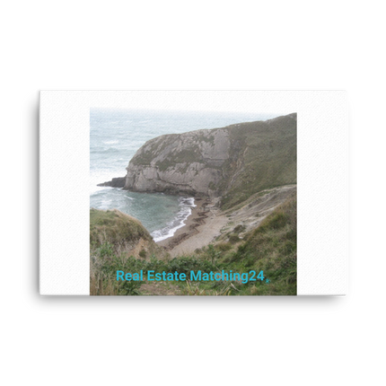 Sea & Hills Thin canvas with realestatematching24 without key Logo