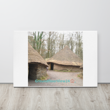 Village Charm Thin canvas with groundfloorview24 with House Logo