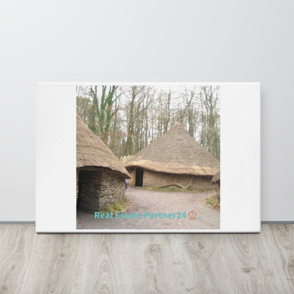 Village Charm Thin canvas with realestatepartner24 with house Logo