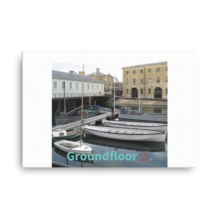 Boat on Water Thin canvas with Groundfloor with House Logo