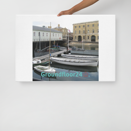 Boat on Water Thin canvas with Groundfloor24 with House Logo