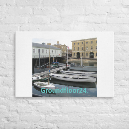 Boat on Water Thin canvas with Groundfloor24 without House Logo