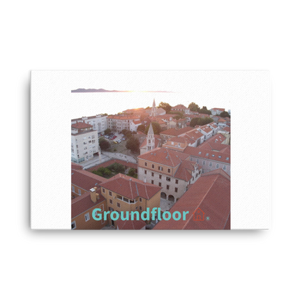 Roof Sunset View Thin canvas with Groundfloor with House Logo