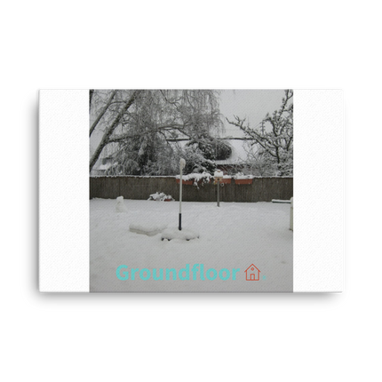 Winter Wonderland Thin canvas with Groundfloor with House Logo
