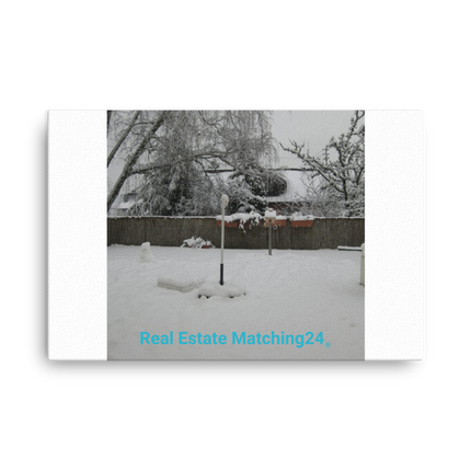 Winter Wonderland Thin canvas with realestatematching24 without key Logo
