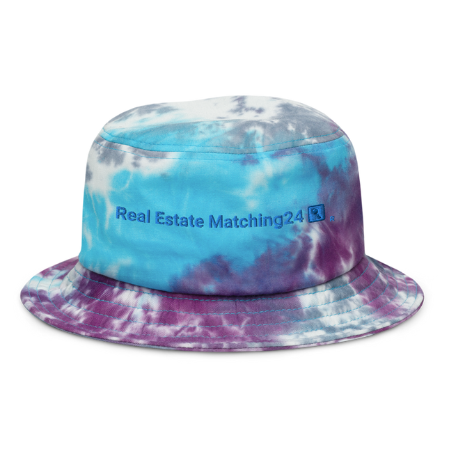 Tie-dye bucket hat Real Estate Matching24 with Logo.