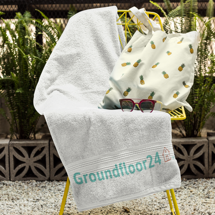 Turkish cotton towel with Groundfloor24 Logo