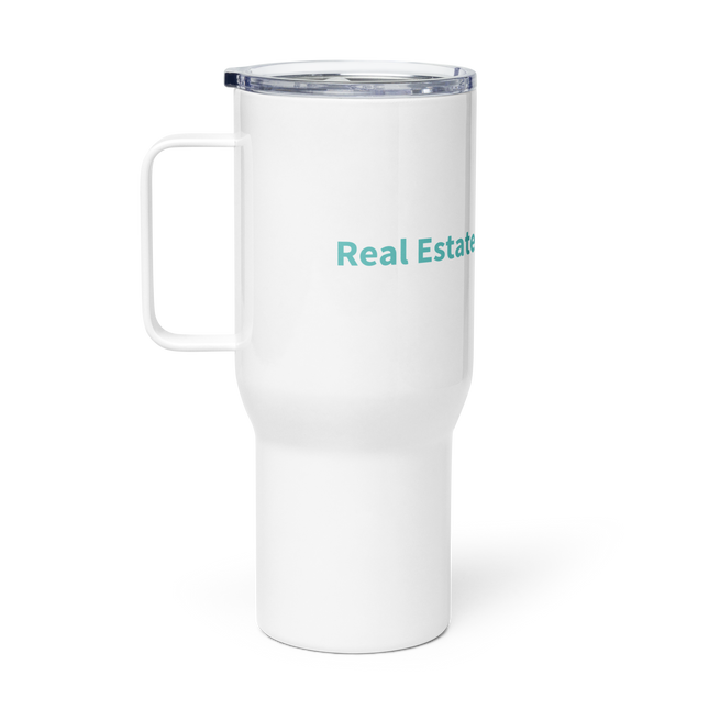 Travel mug with a handle with Real Estate Partner24 Logo