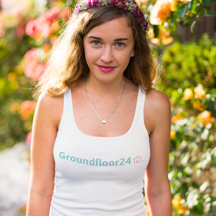 Women's Flowy Racerback Tank with Groundfloor24 Logo