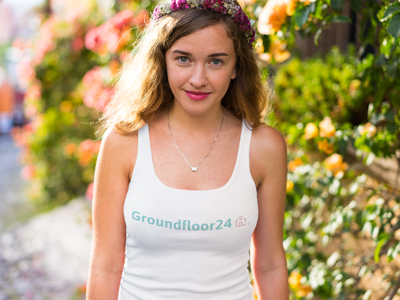 Women's Flowy Racerback Tank with Groundfloor24 Logo