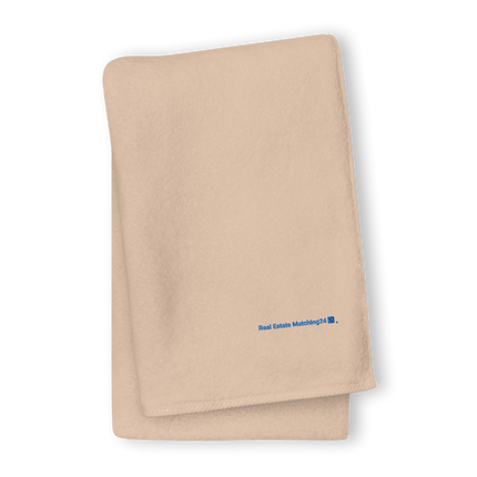Turkish cotton towel with Real Estate Matching24 Logo