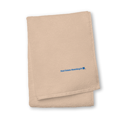 Turkish cotton towel with Real Estate Matching24 Logo