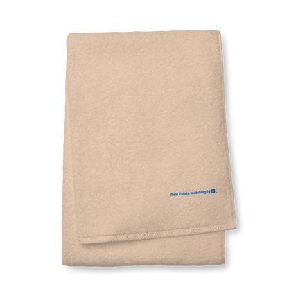 Turkish cotton towel with Real Estate Matching24 Logo