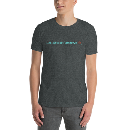 Short-Sleeve Unisex T-Shirt with Real Estate Partner24 Logo