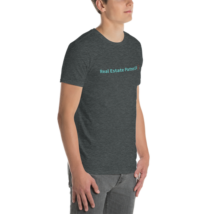 Short-Sleeve Unisex T-Shirt with Real Estate Partner24 Logo