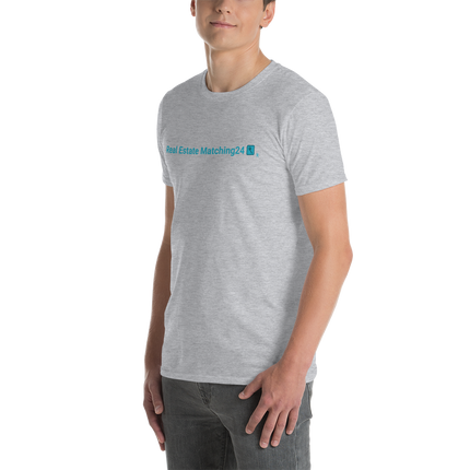 Short-Sleeve Unisex T-Shirt with Real Estate Matching24 Logo