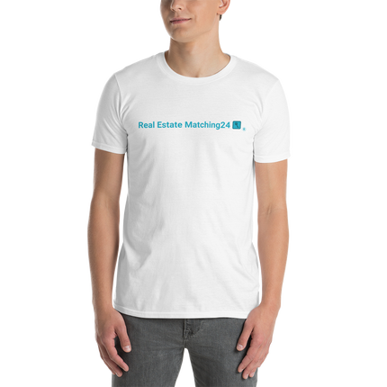 Short-Sleeve Unisex T-Shirt with Real Estate Matching24 Logo