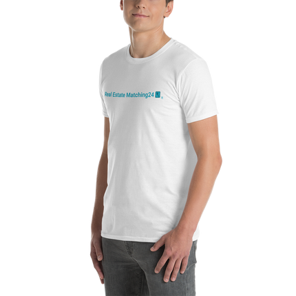 Short-Sleeve Unisex T-Shirt with Real Estate Matching24 Logo