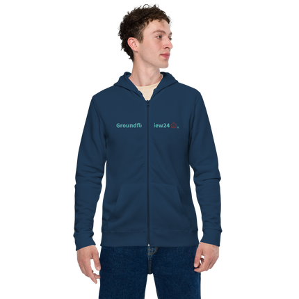 Unisex basic zip hoodie Groundfloorview24 with House