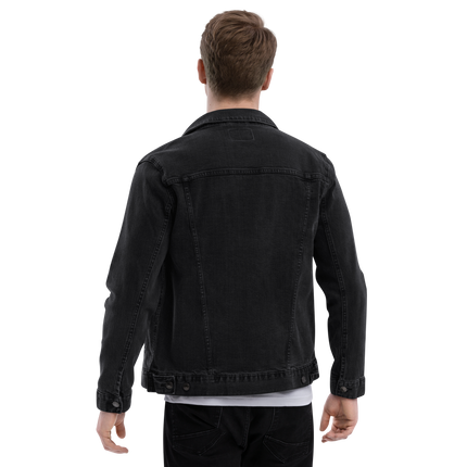 Unisex denim jacket with Real Estate Matching24 Logo
