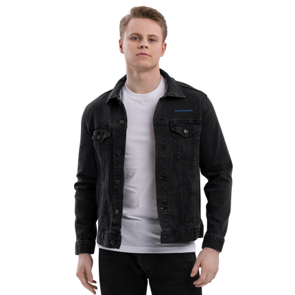 Unisex denim jacket with Real Estate Matching24 Logo