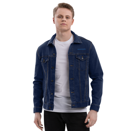 Unisex denim jacket with Real Estate Matching24 Logo