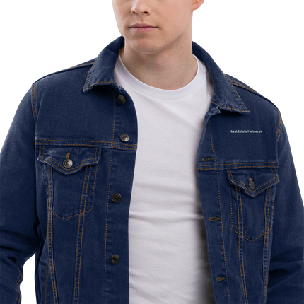 Unisex denim jacket with Real Estate Partner24 Logo