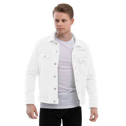 Unisex denim jacket with Real Estate Partner24 Logo