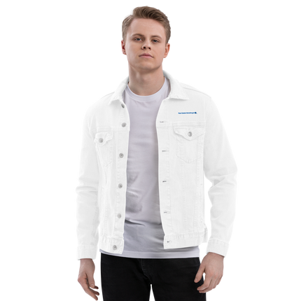 Unisex denim jacket with Real Estate Matching24 Logo