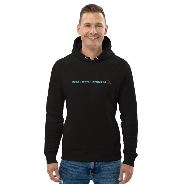 Unisex pullover hoodie with Real Estate Partner24 Logo