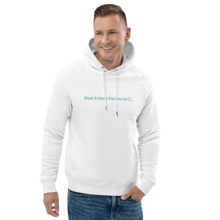 Unisex pullover hoodie with Real Estate Partner24 Logo
