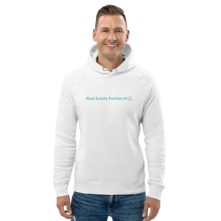 Unisex pullover hoodie with Real Estate Partner24 Logo