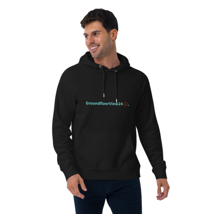 Unisex eco raglan hoodie Groundfloorview24 with House