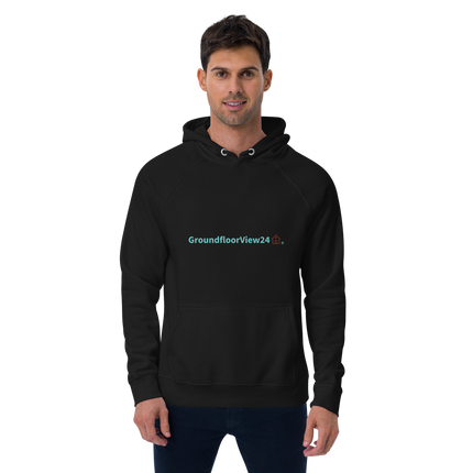 Unisex eco raglan hoodie Groundfloorview24 with House